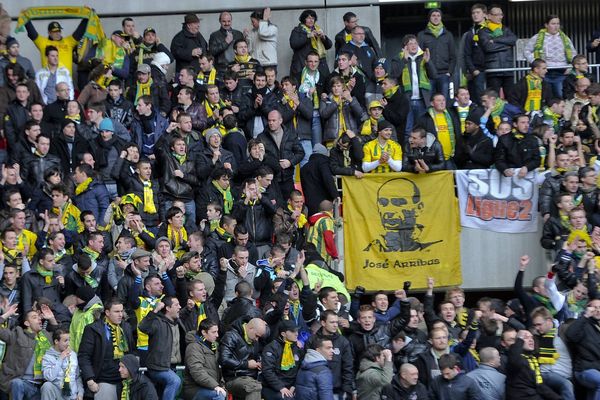 Les supporters nantais lors de la 23e journée au Mans