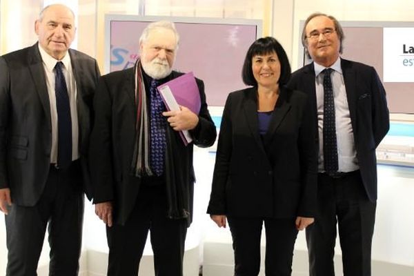 De gauche à droite  : André LUBRANO, François LIBERTI, Marie-Christine AUBERT et François COMMEINHES