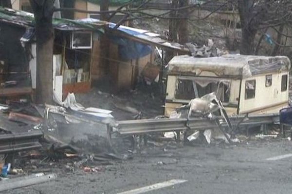 Incendie dans un camp de Roms à La Courneuve