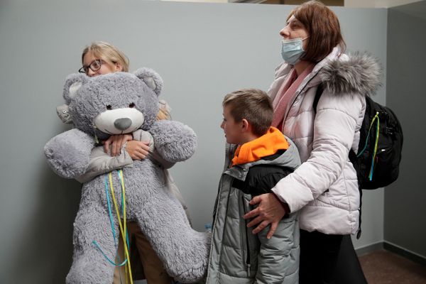 Arrivée de réfugiés Ukrainiens en France.