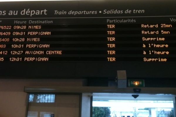 Des trains retardés ou supprimés dans toute la région