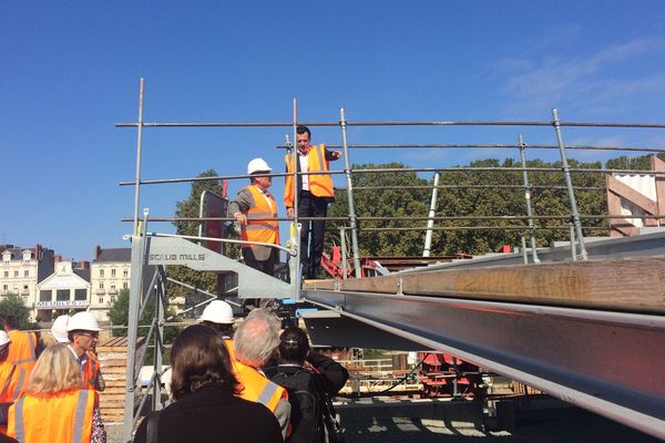 Christophe sur le chantier du tramway, octobre 2018