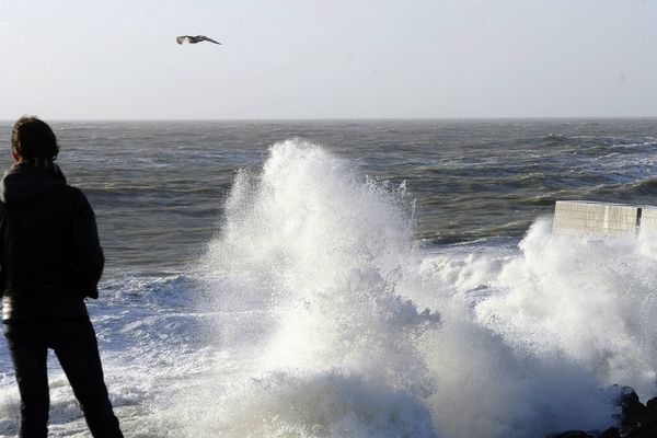 Lors d'une tempête début janvier à Batz-sur-mer