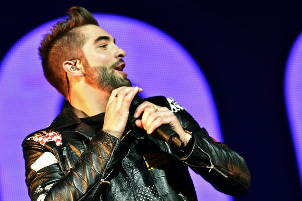 Kendji Girac lors de sa tournée, en avril 2016.