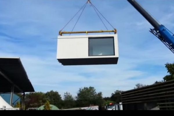 Un container pouvant servir de logement provisoire. 