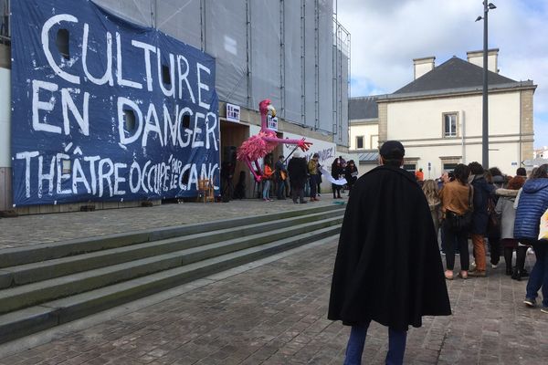 Le mouvement "théâtre occupé" a investi le Trident, scène nationale de Cherbourg-en-Cotentin.