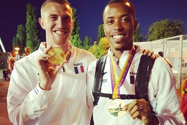 Timothée Adolphe et son guide Jeffrey Lami