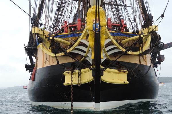 L'arrivee de l'Hermione à St Malo, vendredi 1er juillet 2016