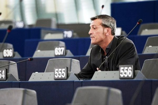 Edouard Martin au Parlement Européen à Strasbourg, le 30 juin 2014.