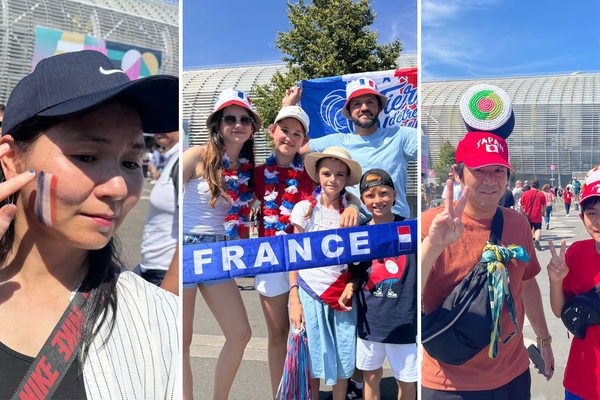 A quelques heures de France - Japon, les supporters sont au rendez-vous devant le stade Pierre Mauroy
