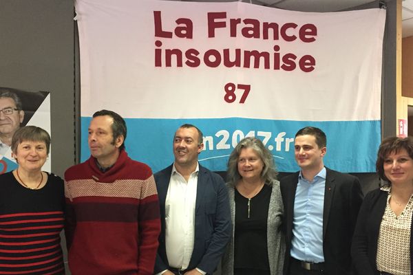 De gauche à droite : Danielle Soury et Rémy Cholat (1ère circonscription), Hubert Hurard et Marie Labat (2ème circonscription), Pierre-Edouard Pialat et Patricia Marcoux (3ème circonscription)