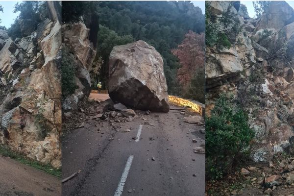 Un rocher s'est décroché ce jeudi matin dans les calanche de Piana.