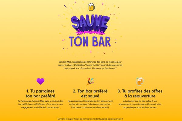 Schlouk Map, l'application de référence des bars, se mobilise pour sauver les bars avec l'opération "Sauve ton bar".