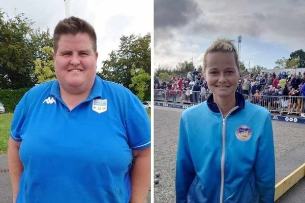 Aurélie Salingue, à gauche, est devenue championne de France de pétanque face à Cindy Peyrot à Quimper.