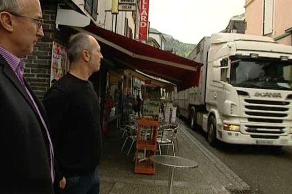 Des dizaines de camionstraversaient chaque jour le petit bourg de Laruns