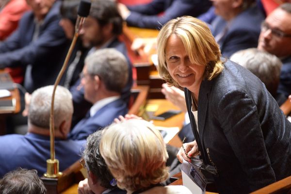 Frédérique Meunier, députée UDI de la Corrèze, sur les bancs de l'assemblée nationale