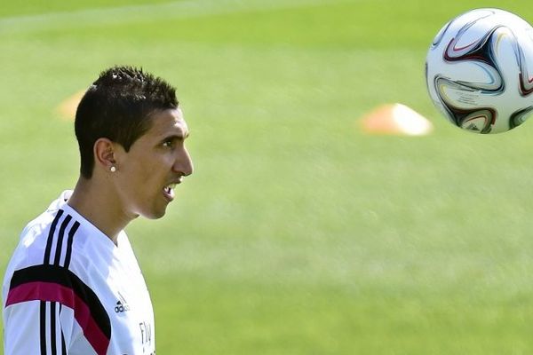 Angel Di Maria à l'entraînement mardi au Real Madrid.