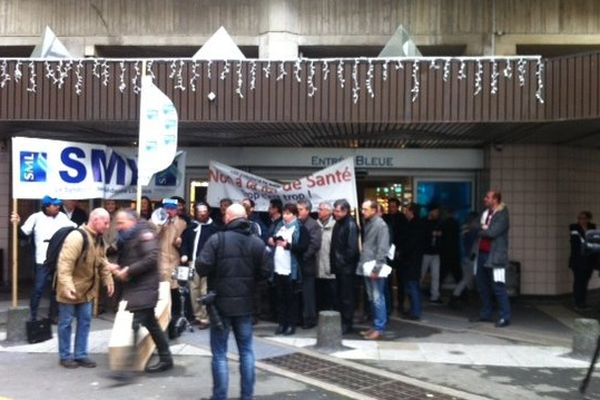 la manifestation à Rennes des médecins libéraux