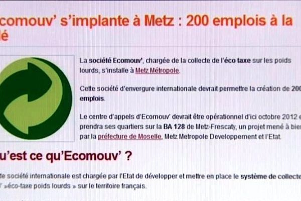 Les 200 emplois annoncés à Metz sont désormais mis en cause en raison de la décision gouvernementale de suspendre la mise en place de l'écotaxe.