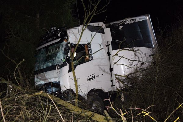 Saulvaux Meuse accident poids lourd. 6 janvier 2019