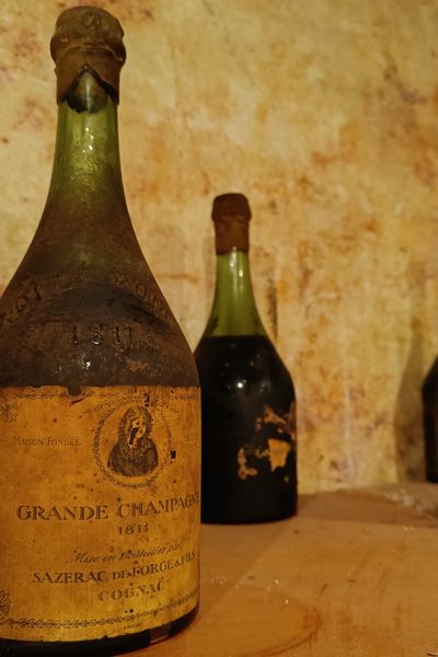 La plus vieille bouteille de la cave : une Grande Fine Champagne de Réserve 1811.