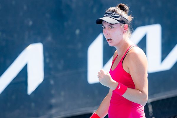 Océane Dodin lors de son premier tour à l'Open d'Australie 2024 remporté face à la Chinoise Lin Zhu.