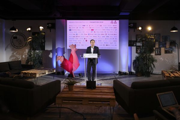 Cédric O, secrétaire d’Etat chargé de la Transition numérique, lors de la composition de la promotion 2022 du French Tech Next/120, le 1er février 2022.