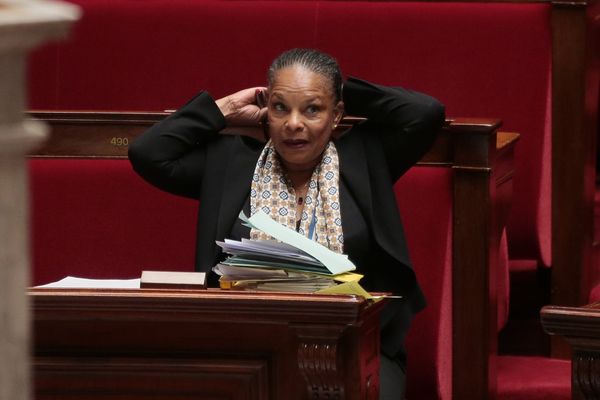 Christian Taubira à l'Assemblée Nationale en octobre 2015