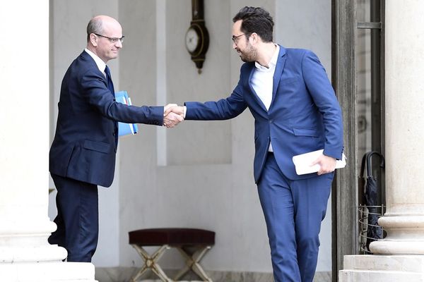 Jean-Michel Blanquer, ministre de l'Education nationale, et Mounir Mahjoubi, secrétaire d'Etat charge du numérique