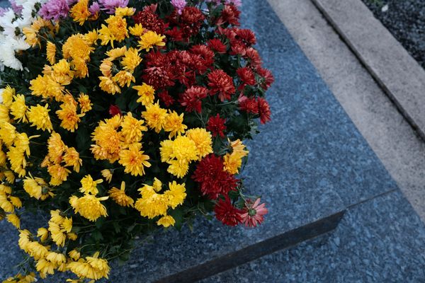 Certaines fleurs sont très rapidement volés sur les tombes (illustration).