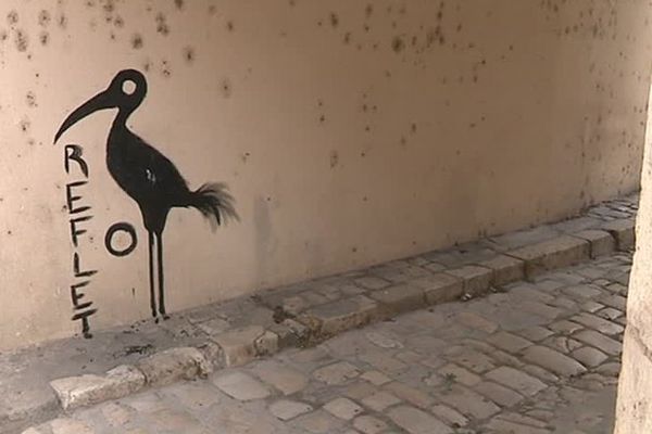 D'étranges silhouettes sur les murs, comme ici à Briare