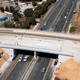 Le chantier du pont qui enjambera la rocade de Montpellier, permettant au tramway de desservir la gare TGV Montpellier Sud-de-France - juillet 2024.