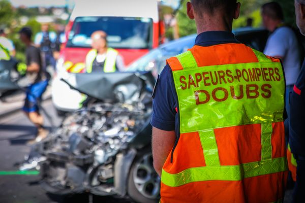 Les pompiers du SDIS 25 Doubs sur un grave accident (image d'illustration).