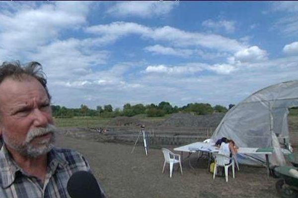 Laurent Olivier sur le chantier de fouilles de Marsal