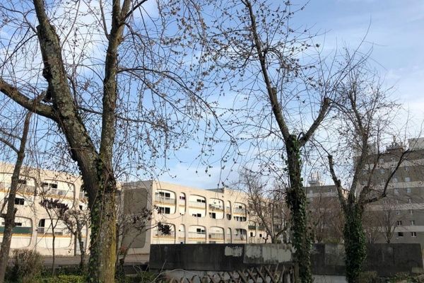 Quartier du Plan à Valence, derrière ces murs personne n'ose se montrer mais certains habitants ont accepté de nous rencontrer