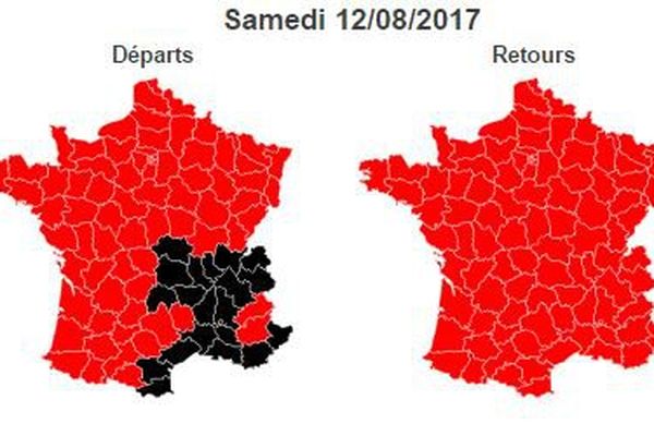 Bison futé voit rouge ce samedi dans les deux sens. 