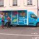 Le camion itinérant stationné devant la mairie de Crézancy, mercredi 13 novembre. Quatre consultations sont prévue ce matin-là.