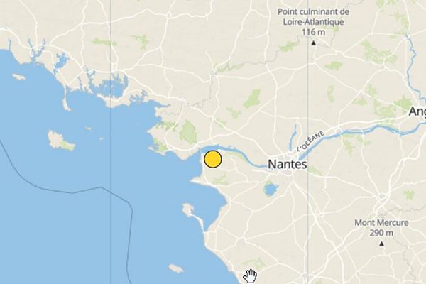 L'épicentre du séisme du 27 novembre 2021 se situe vers Saint-Michel-Chef-Chef en Loire-Atlantique