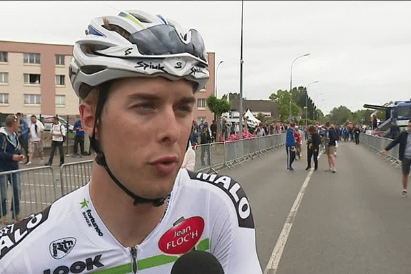 Elie Gesbert lors des championnats de France cycliste à Saint-Omer en juin 2017