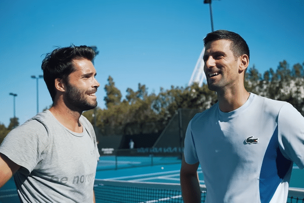 Jules Marie a interviewé Novak Djokovic après avoir partagé une séance d'entraînement à l'Open d'Australie.