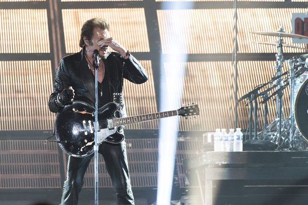 Johnny Hallyday lors de sa tournée 2012, photographié à Rennes, le 15 novembre.