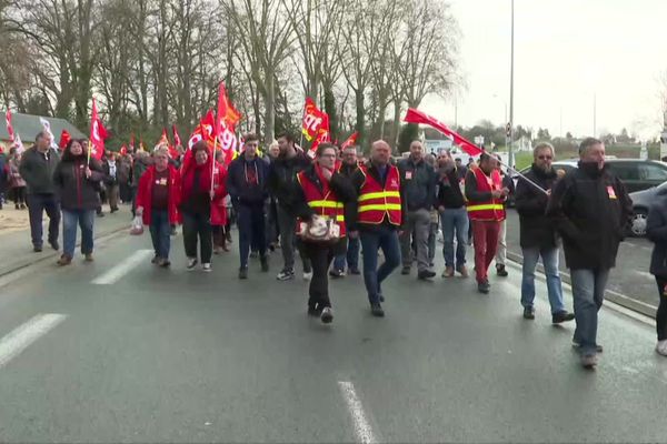 Mobilisation contre les retraites à Châtellerault.