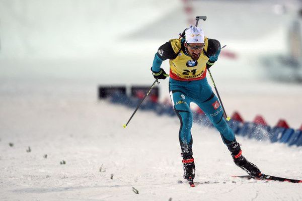 Le biathlète Martin Fourcade à Tioumen en Russie - Mars 2018