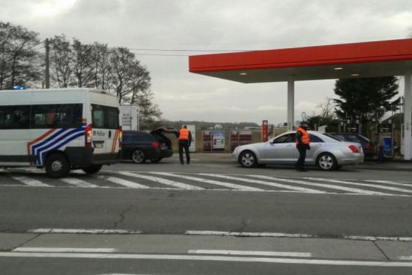 Contrôles policiers à La Panne ce mardi.