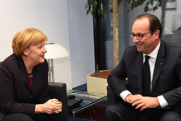 Angela Merkel et François Hollande le 18 décembre 2014, au Conseil européen à Bruxelles