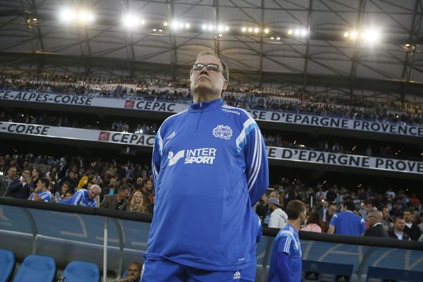 Marcelo Bielsa, entraineur de l 'OM, au stade Vélodrome en avril dernier. 