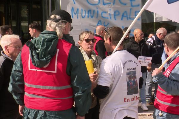 Policiers municipaux en grève à Rennes