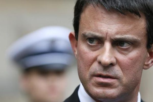 Le ministre de l'Intérieur, Manuel Valls, le 5 octobre 2012 place Beauvau à Paris - photo Kenzo Tribouillard - Afp
