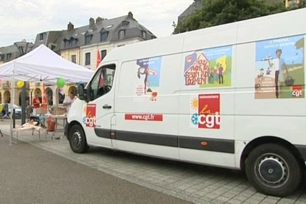 La caravane de la CGT a fait son premier arrêt à Dieppe samedi 19 juillet. 