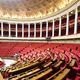 Paris - l'hémicycle où siègent les 577 députés français à l'Assemblée nationale - archives.